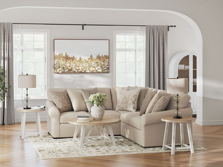 LadyMae Twill 3 Piece Sectional