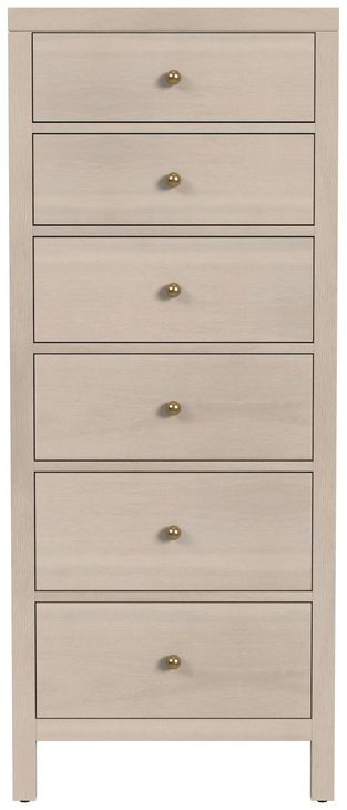 Nora Antique Taupe 22" Rectangular 6 Drawer Lingerie Chest