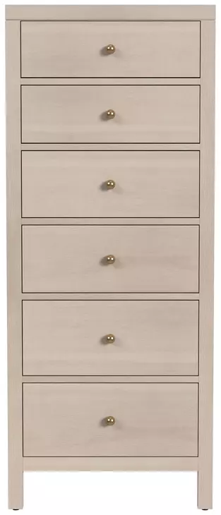 Nora Antique Taupe 22" Rectangular 6 Drawer Lingerie Chest