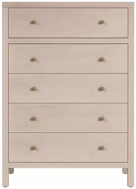 Nora Antique Taupe 36" Rectangular 5 Drawer Tall Dresser