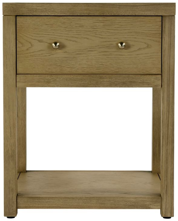 Nora Light Oak 1 Drawer Small Nightstand