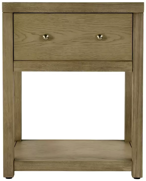 Nora Light Oak 1 Drawer Small Nightstand