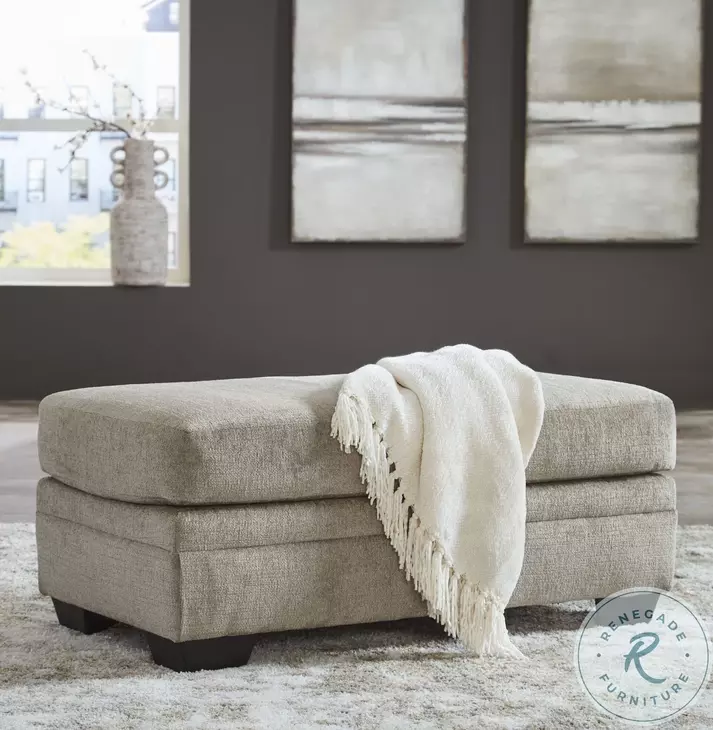 Stonemeade Taupe Ottoman