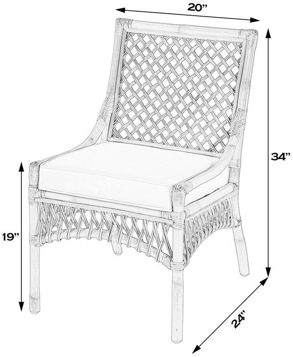 Antigua Natural 19" Side Dining Chair