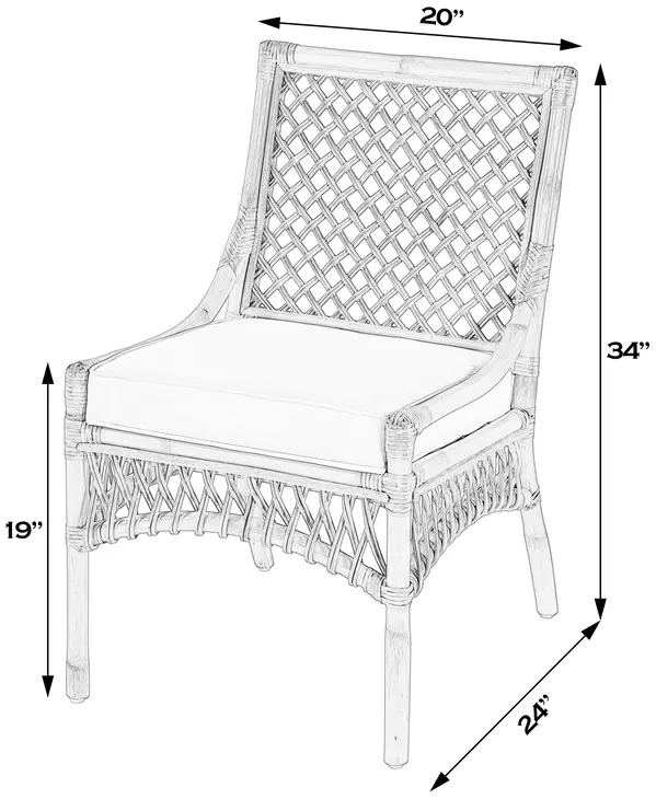 Antigua Natural 19" Side Dining Chair