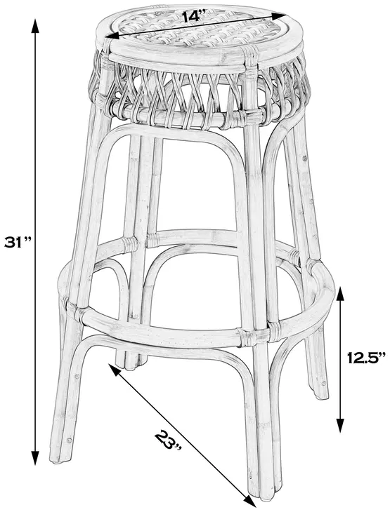 Antigua Natural 31" Round Barstool