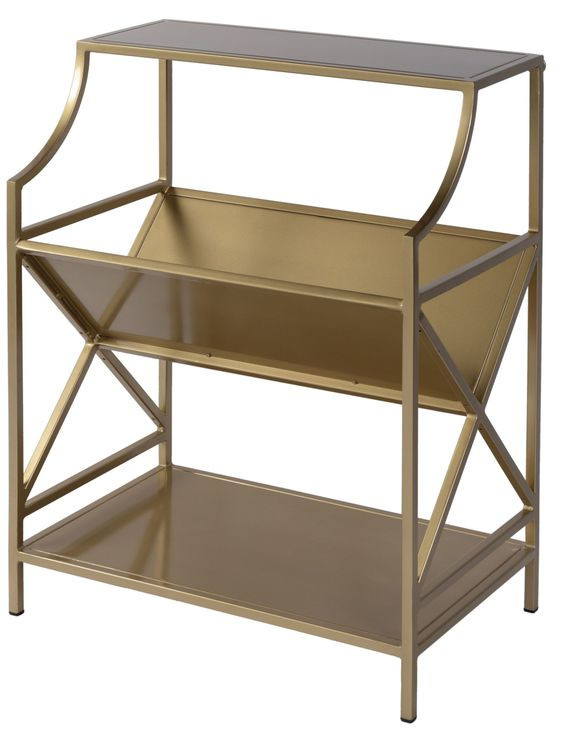 Franklin Gold 24" Rectangular 2 Tier Bookshelf