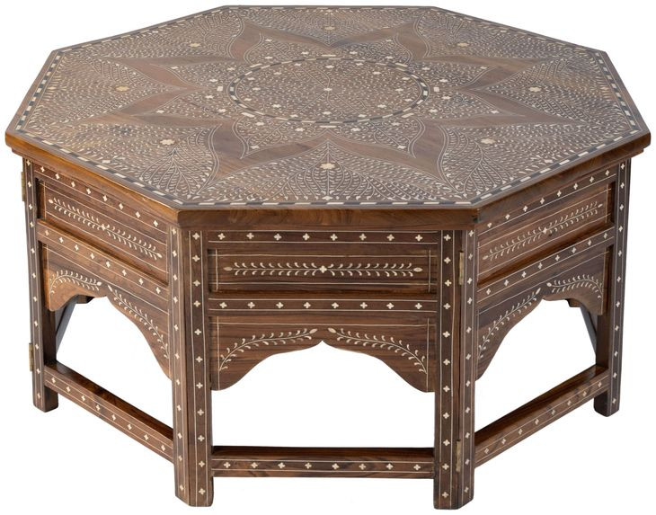 Mandore Brown 42" Octagon Coffee Table