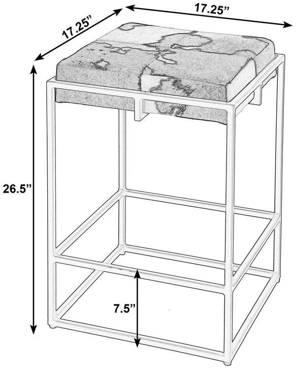 Stinson Black and Brown 27" Counter Height Stool