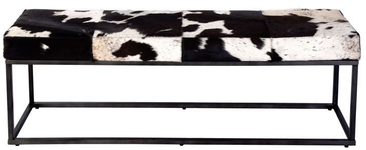 Stinson Black and White 54" Accent Bench
