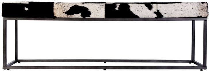 Stinson Black and White 54" Accent Bench