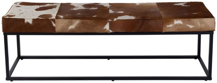 Stinson Brown and White 54" Accent Bench