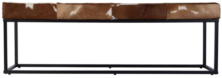 Stinson Brown and White 54" Accent Bench