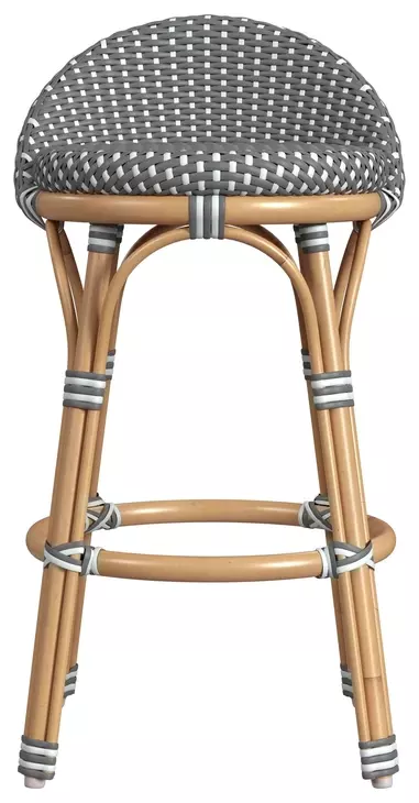 Inez Gray and White Counter Height Stool