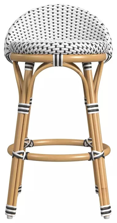 Inez Black and White Counter Height Stool