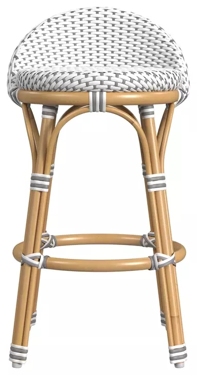 Inez White and Gray Counter Height Stool