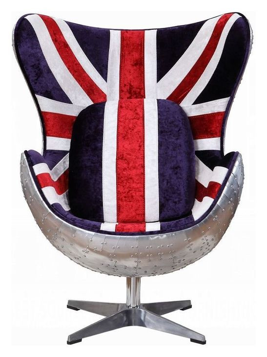 Brancaster Red and White Upholstered Swivel Accent Chair