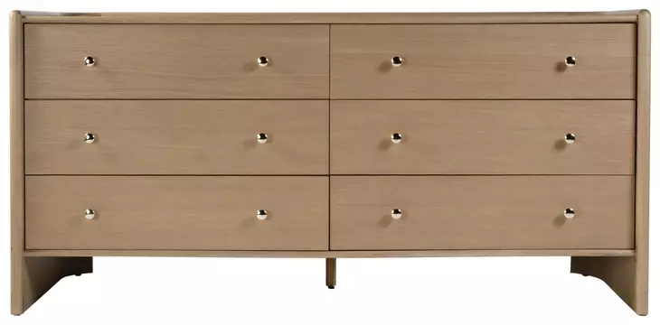 Colin Natural Oak 6 Drawer Dresser