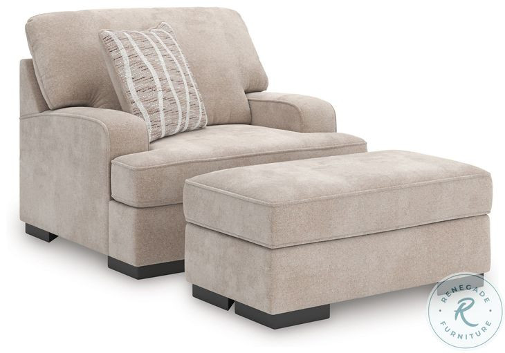 High Profile Taupe Ottoman
