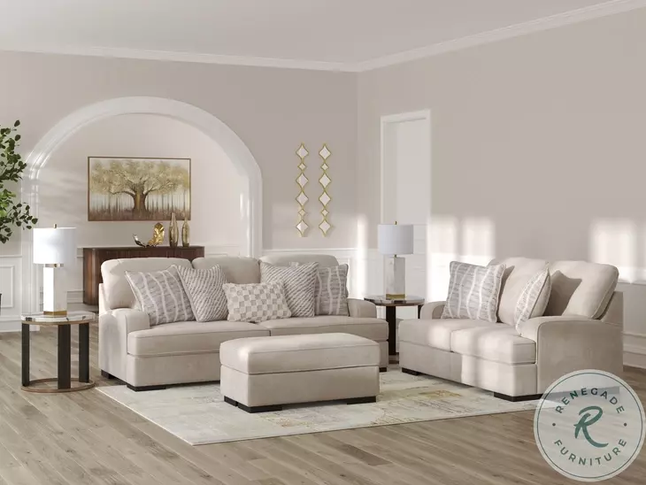 High Profile Taupe Ottoman