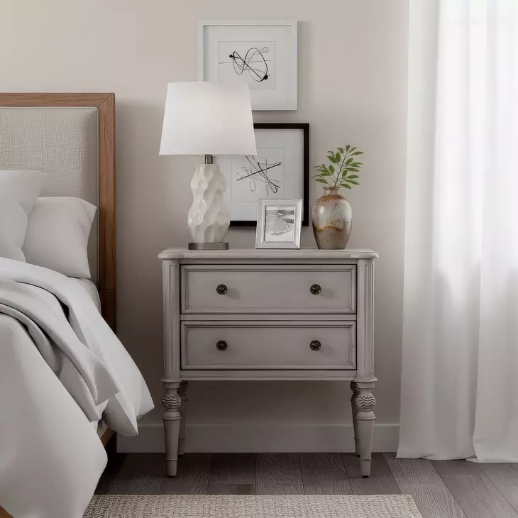 Ginny Gray Smoke 2 Drawer Accent Chest