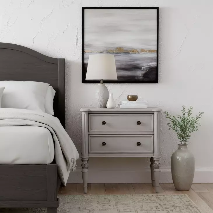 Ginny Gray Smoke 2 Drawer Accent Chest