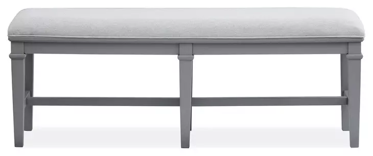 Harborwick Harbor Gray Upholstered Dining Bench