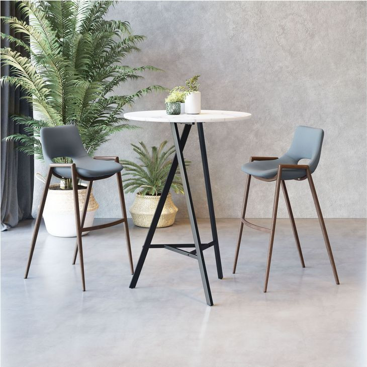 Desi Gray Bar Stool Set Of 2