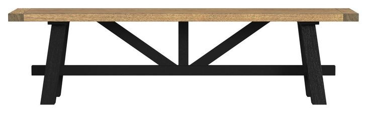 Hendricks Rustic Wheat and Raven Dining Bench
