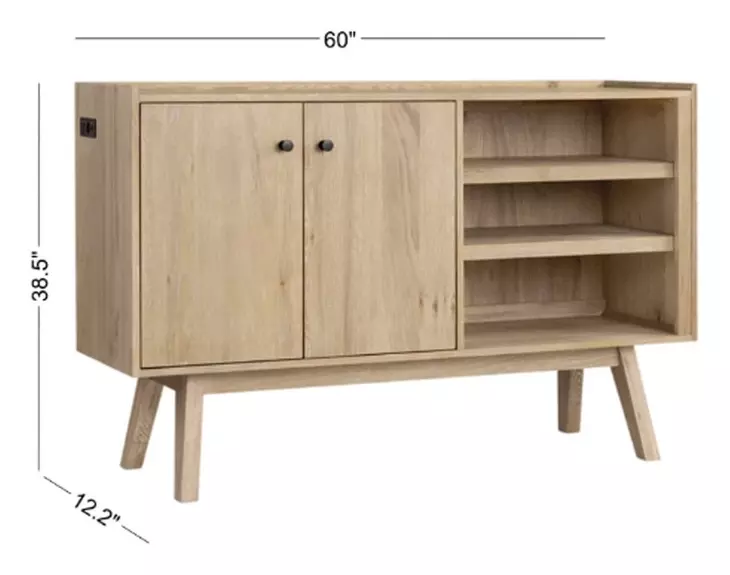 Arcadia Antique Oak 2 Door Sideboard