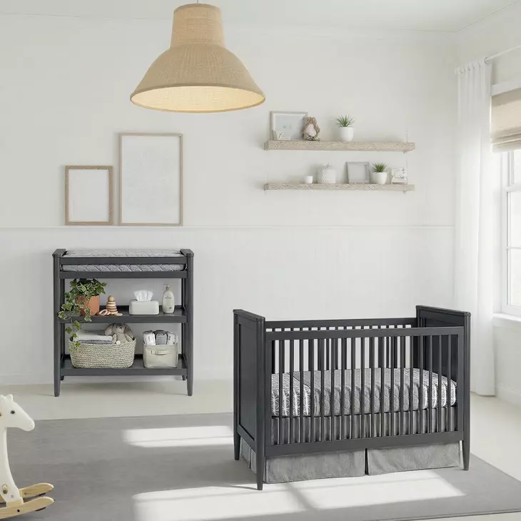 Modern Nursery Iron Ore Changing Table