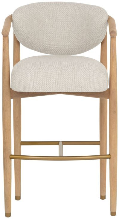 Sigrid Monument Oatmeal Upholstered Bar Stool