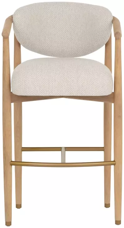 Sigrid Monument Oatmeal Upholstered Bar Stool