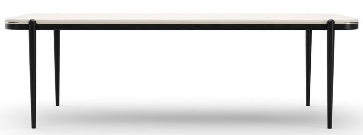 Madera Opal Ash and Modern Walnut 95" Rectangular Dining Table