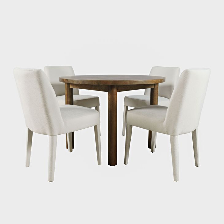 Bodhi Ivory Upholstered 5 Piece Dining Set