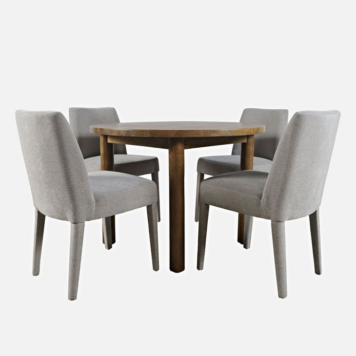 Bodhi Platinum Upholstered 5 Piece Dining Set