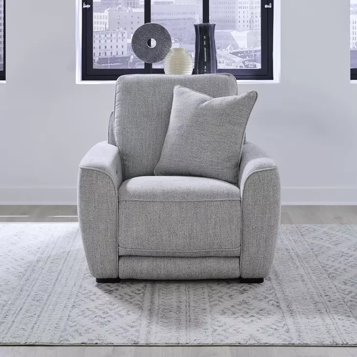 Weston Estero Smoke Dual Power Zero Wall Recliner with Power Headrest and Pillow