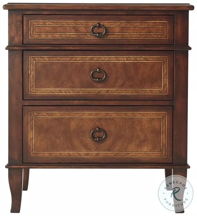 Brooksby Light Distressing 3 Drawer Nightstand