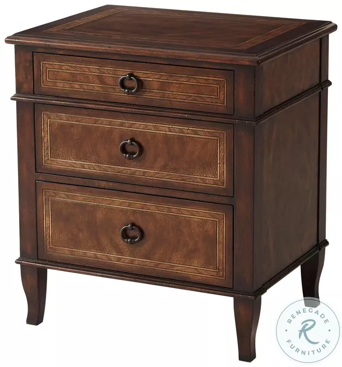 Brooksby Light Distressing 3 Drawer Nightstand