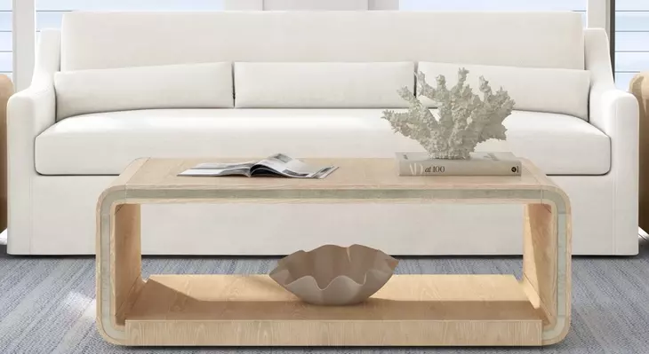 Damone Cerused White and Silver Rectangular Occasional Table Set