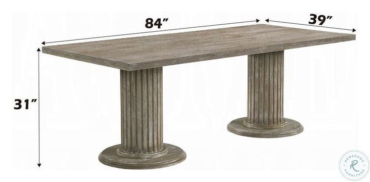 Gabrian Reclaimed Gray 84" Rectangular Dining Table