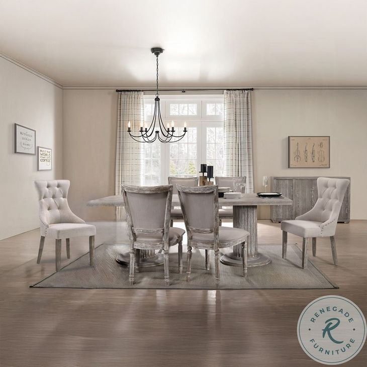 Gabrian Reclaimed Gray Rectangular Dining Room Set
