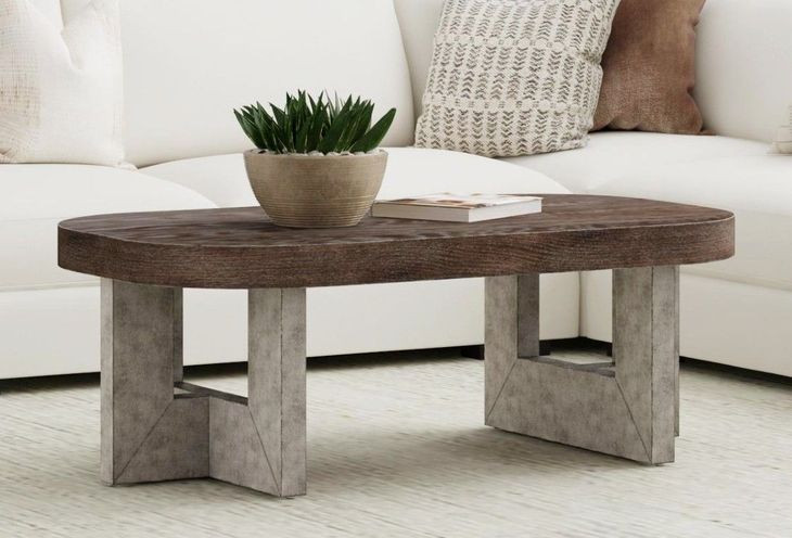 Nova Cerused Charcoal Rectangular Coffee Table From Bassett Mirror