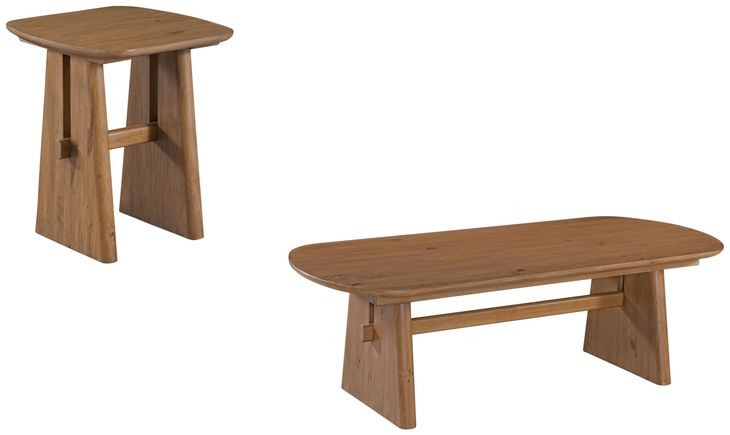 Knox Natural Pine Square End Table