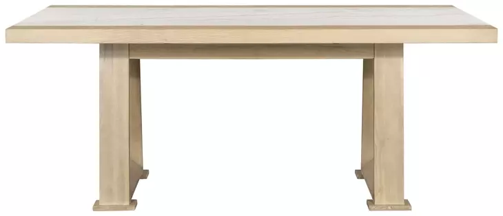 Trifecta Driftwood Cerused Oak 87" Rectangular Stone Top Dining Table