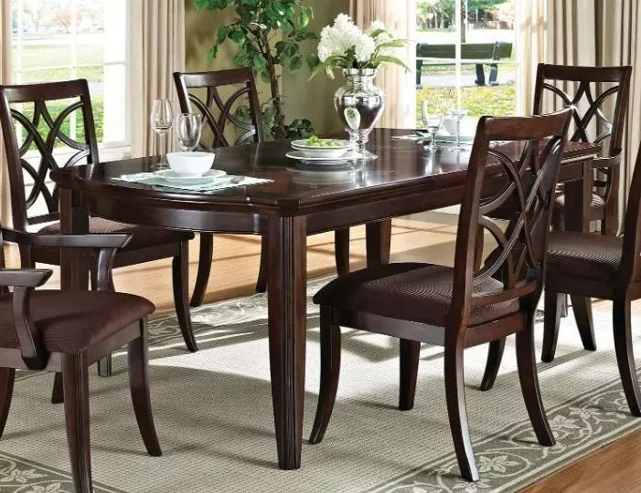 Keenan Dark Walnut Extendable Dining Room Set