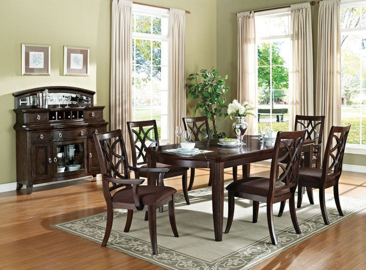 Keenan Dark Walnut Extendable Dining Room Set
