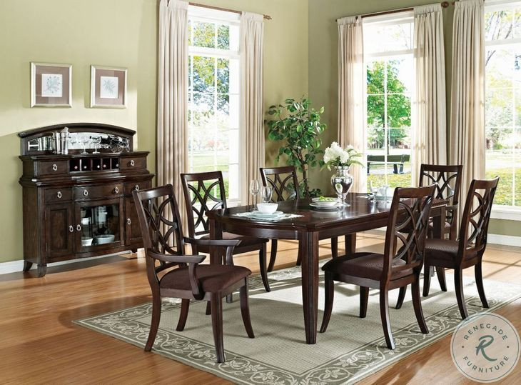 Keenan Dark Walnut Side Chair Set of 2