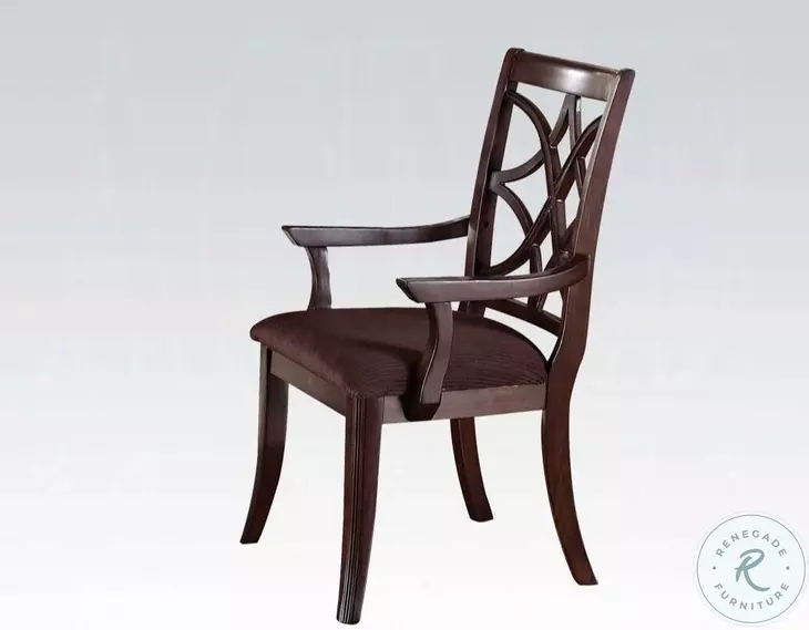 Keenan Dark Walnut Arm Chair Set of 2