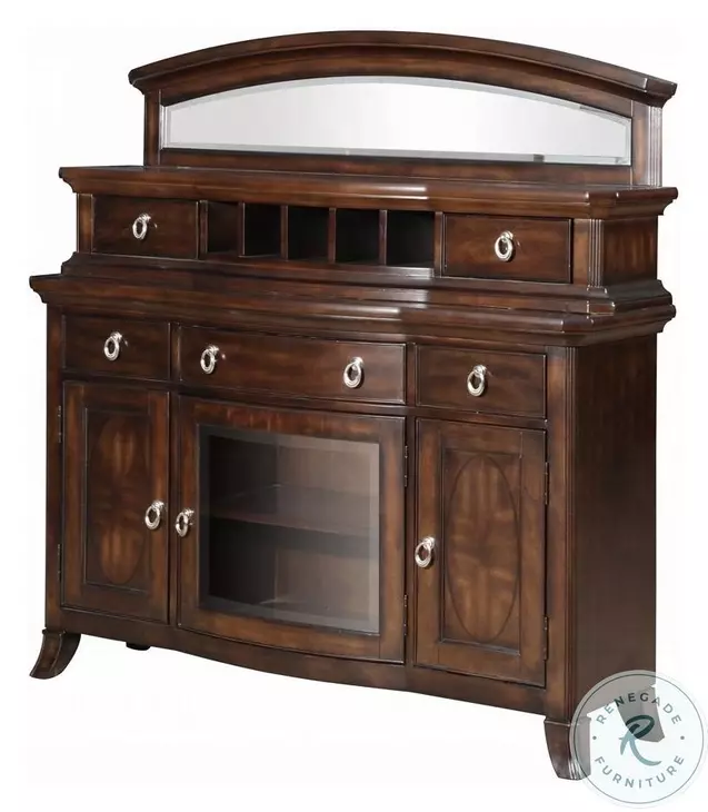Keenan Dark Walnut Server with Hutch